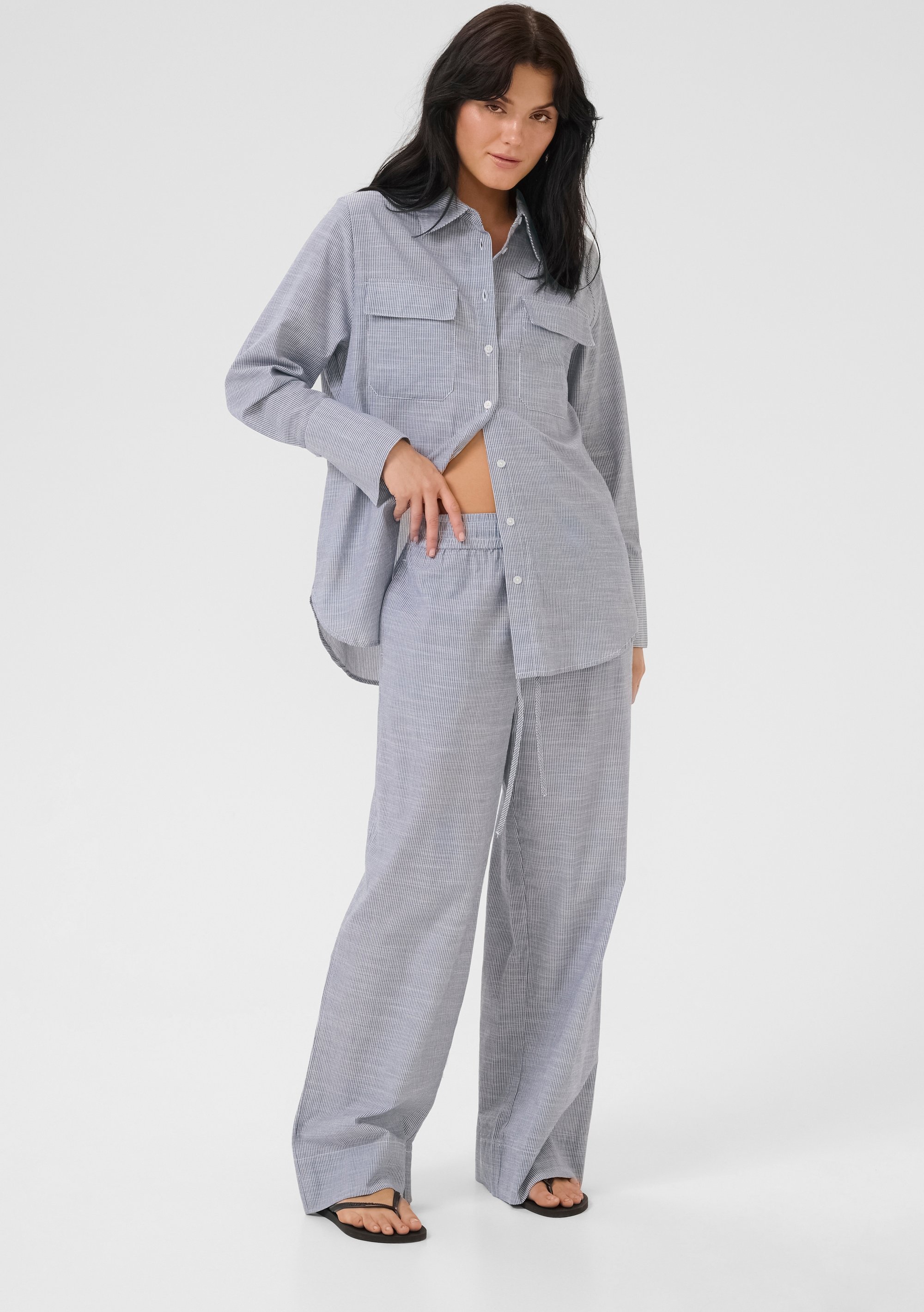 Langarm - Hemd Casual fit dark blue