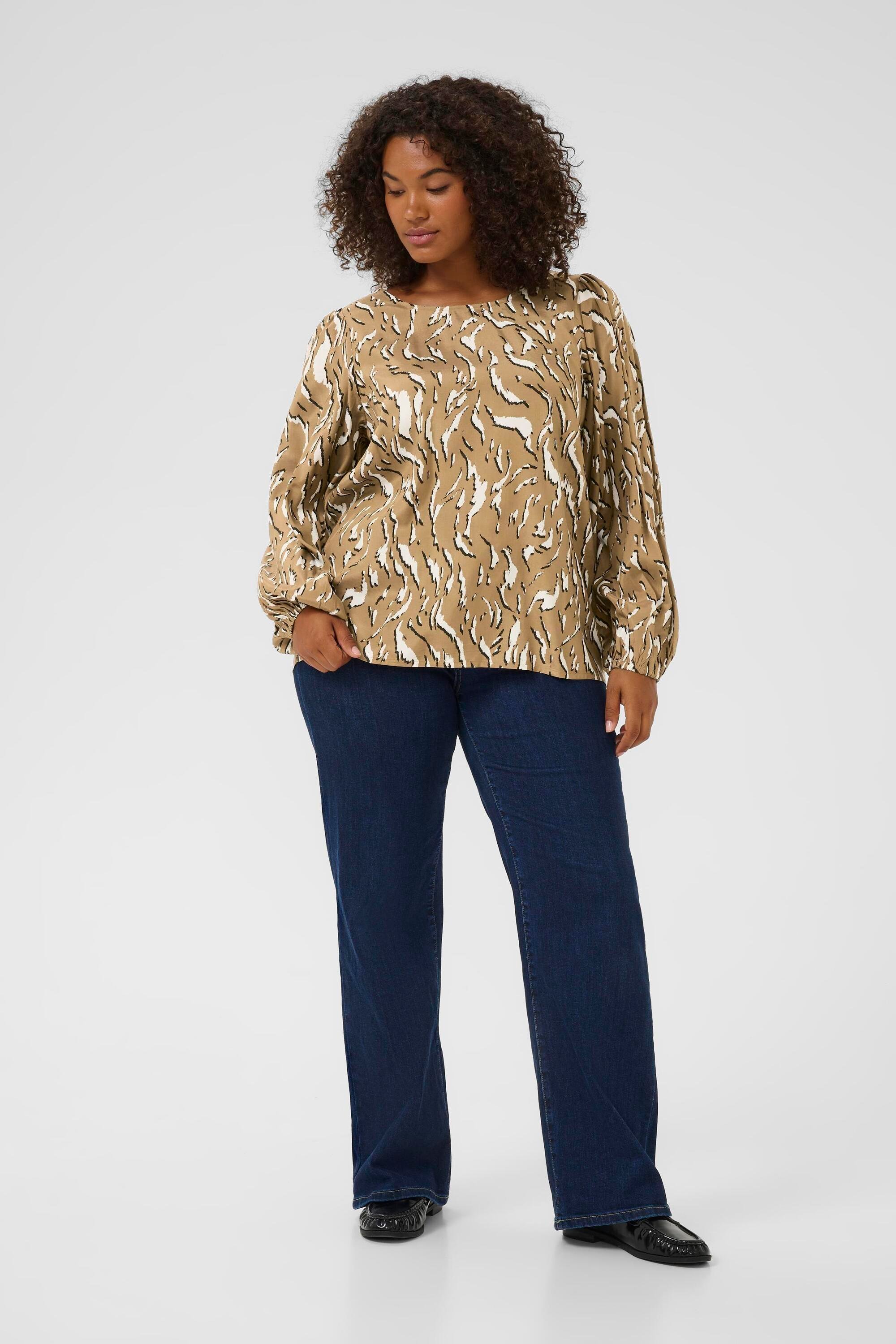 Langarm-Bluse KCmilina Langarm-Bluse Regular fit beige