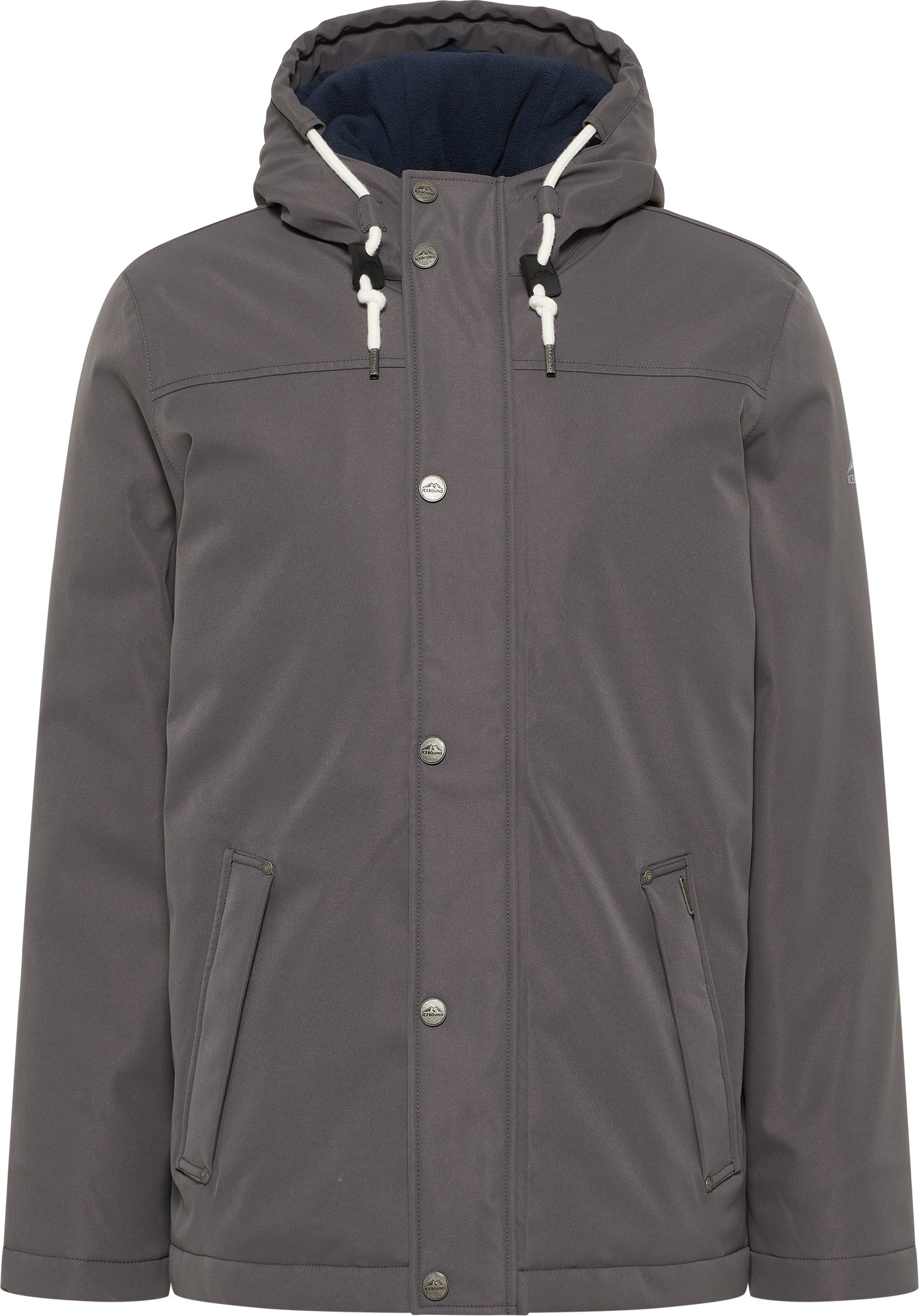 ICEBOUND Wattierte Winterjacke Herren Steingrau