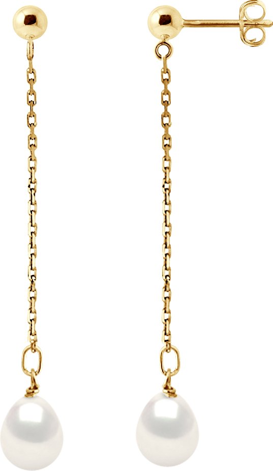 DIADEMA - Ohrringe - Echte Süßwasserperlen - Gelbgold