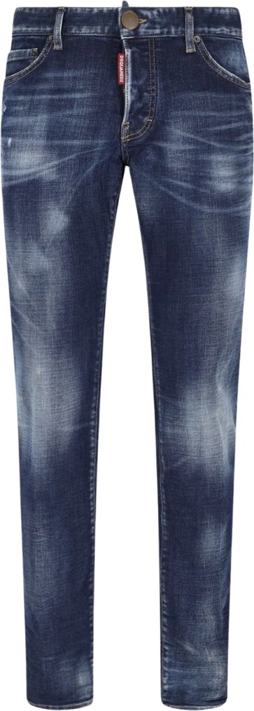 Dsquared2 Skater Jean Jeans mit kanadischer Flagge und Abzeichen in blauer Waschung