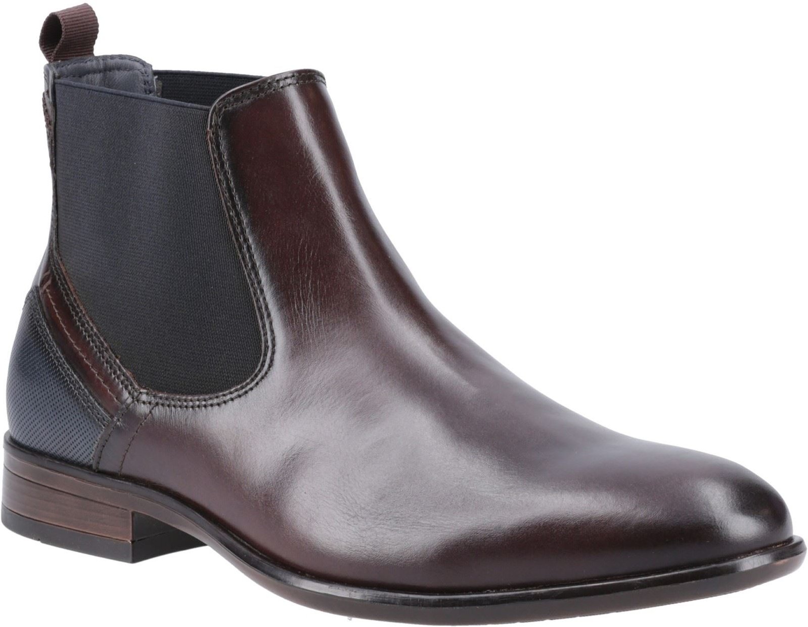 Pod Frank Leder/Textil Herrenstiefel kastanienbraun
