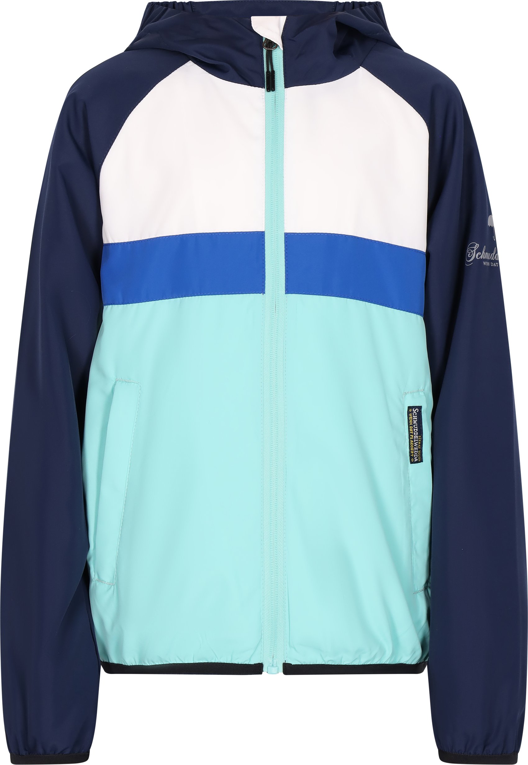 Schmuddelwedda Anorak Mädchen (Kids) Türkis Colorblock