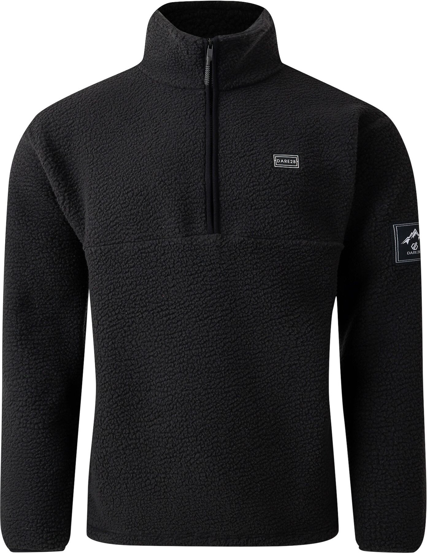 Thumbnail - Dare 2B - "Twin Tip" Fleecejacke für Herren, mit halbem Reißverschluss (Schwarz)