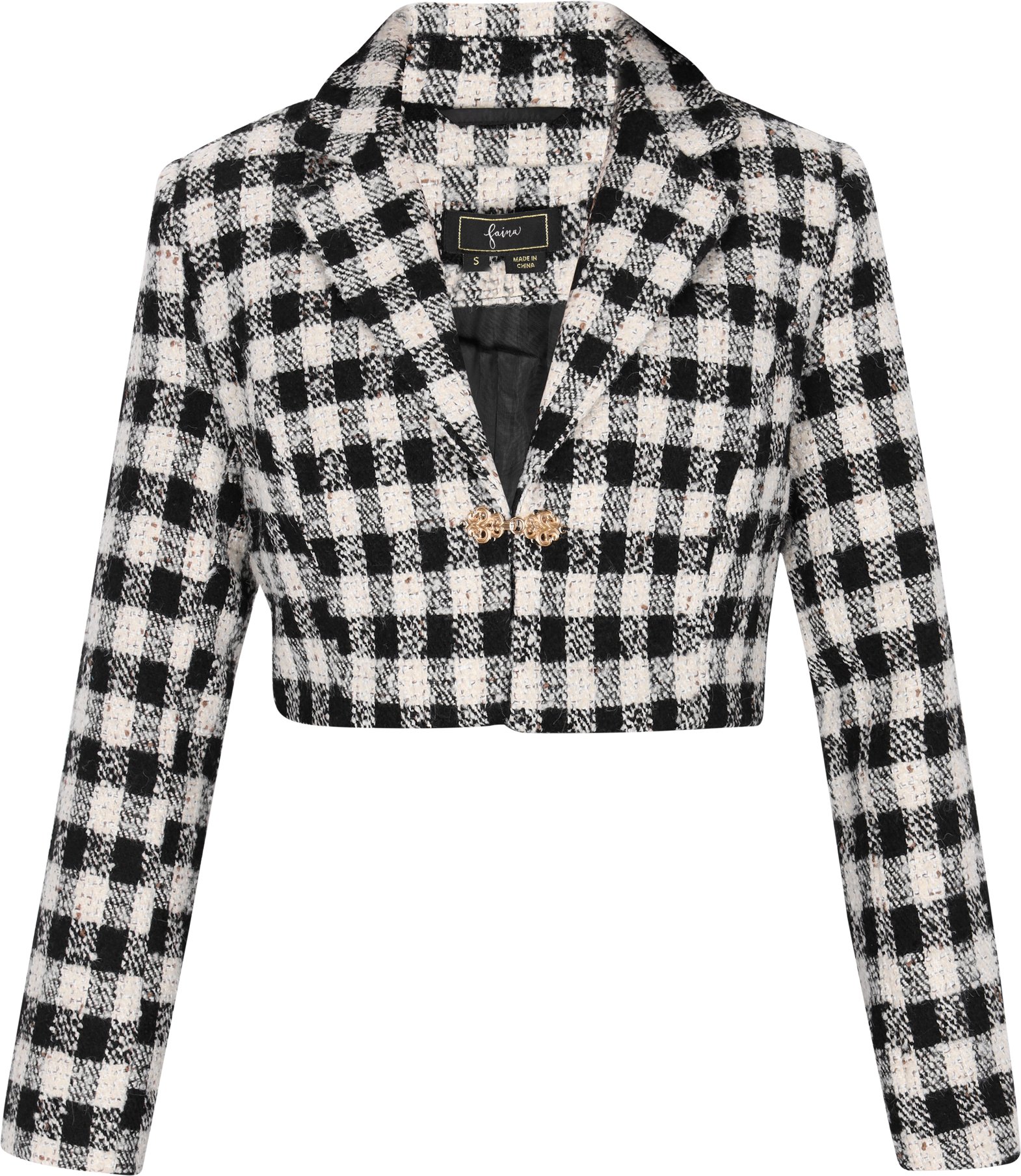 Faina Jacke Frauen schwarz/offwhite