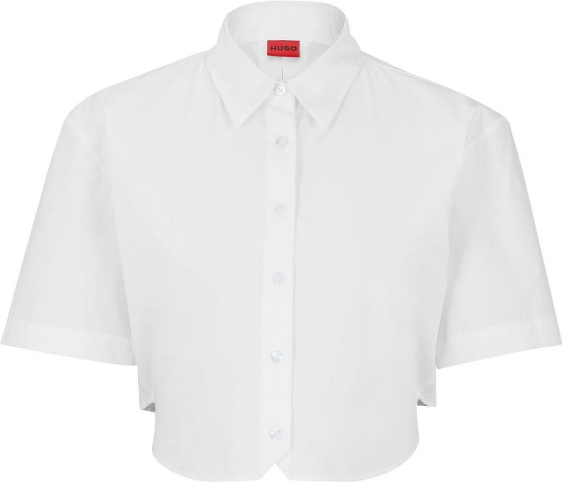 Hugo - "Enovia" kurz geschnitten Bluse für Damen Regulär (Weiß)