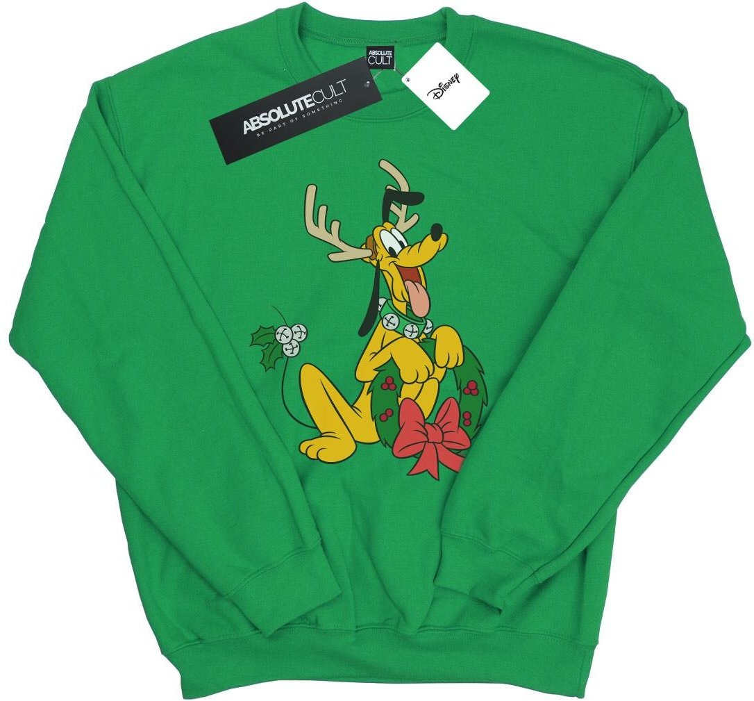 Disney - "Pluto Christmas Reindeer" Sweatshirt für Herren (Irisch-Grün)