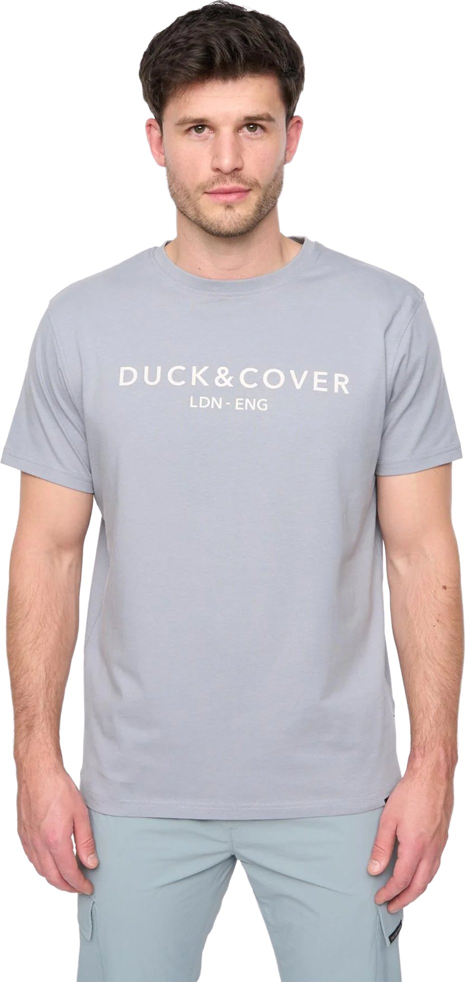 Thumbnail - Duck and Cover - "Chamata" T-Shirt für Herren (Stahlblau)