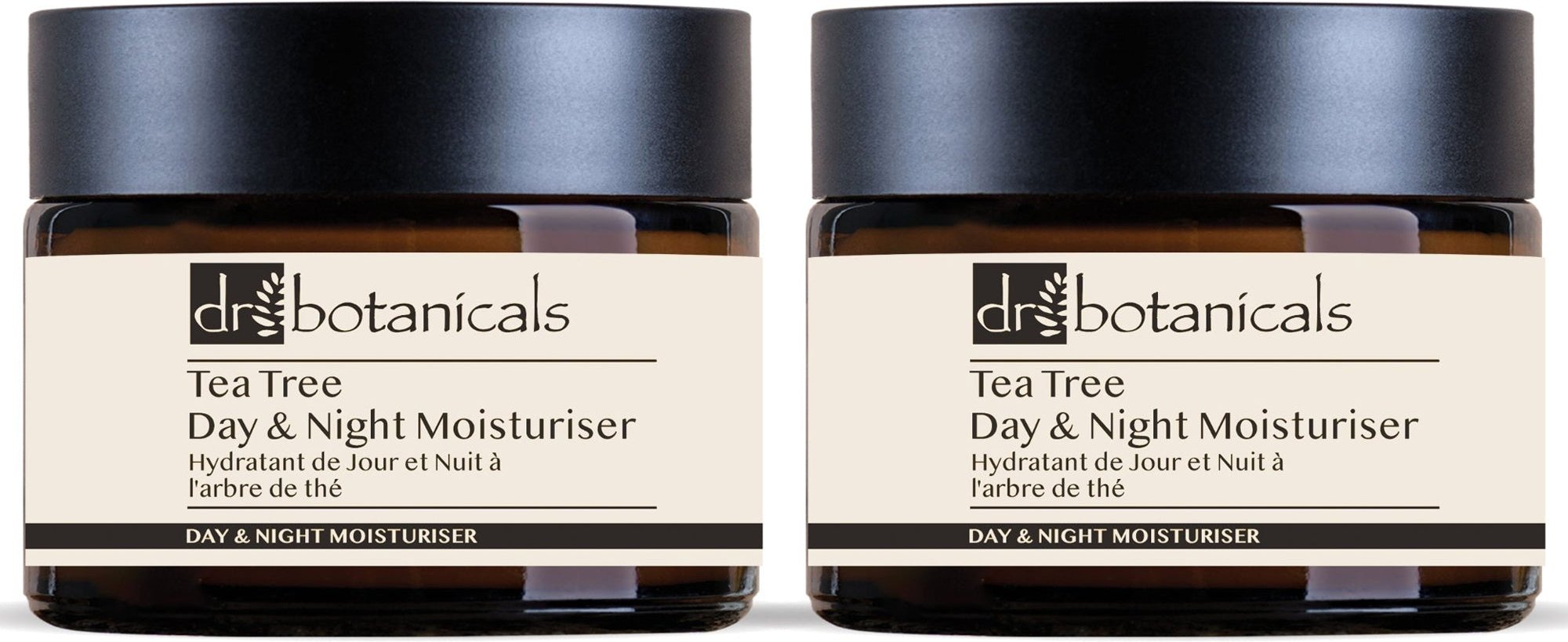 Dr Botanicals Eukalyptus & Teebaum Tages- und Nachtfeuchtigkeitscreme 50 ml x 2 Duo-Pack