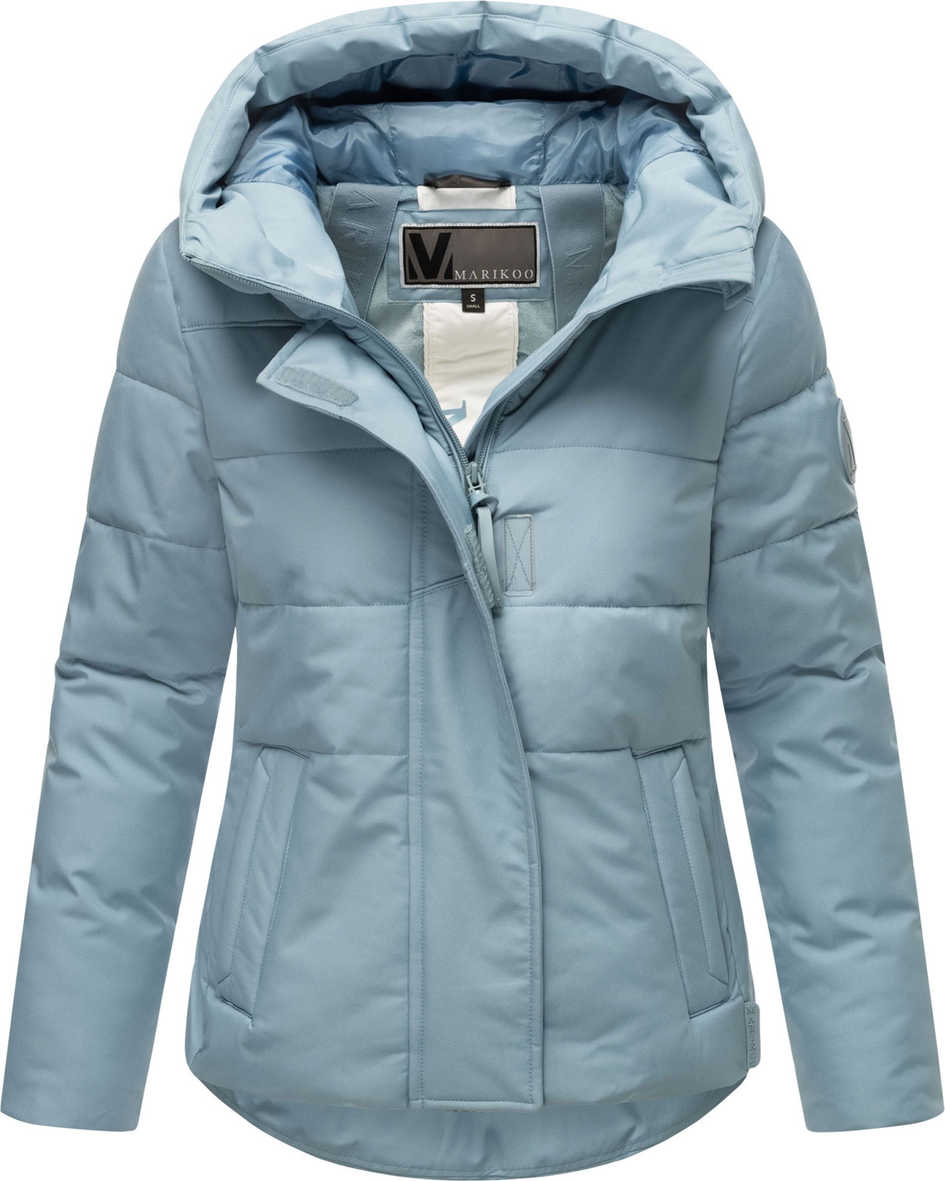 Marikoo Damen Steppjacke mit Teddy-Innenfutter & Kapuze – Elira