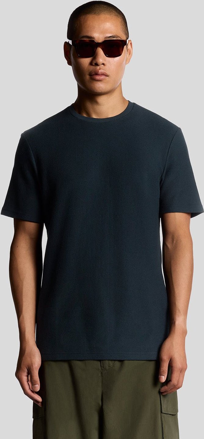 Jacquard Dobby Strick-T-Shirt