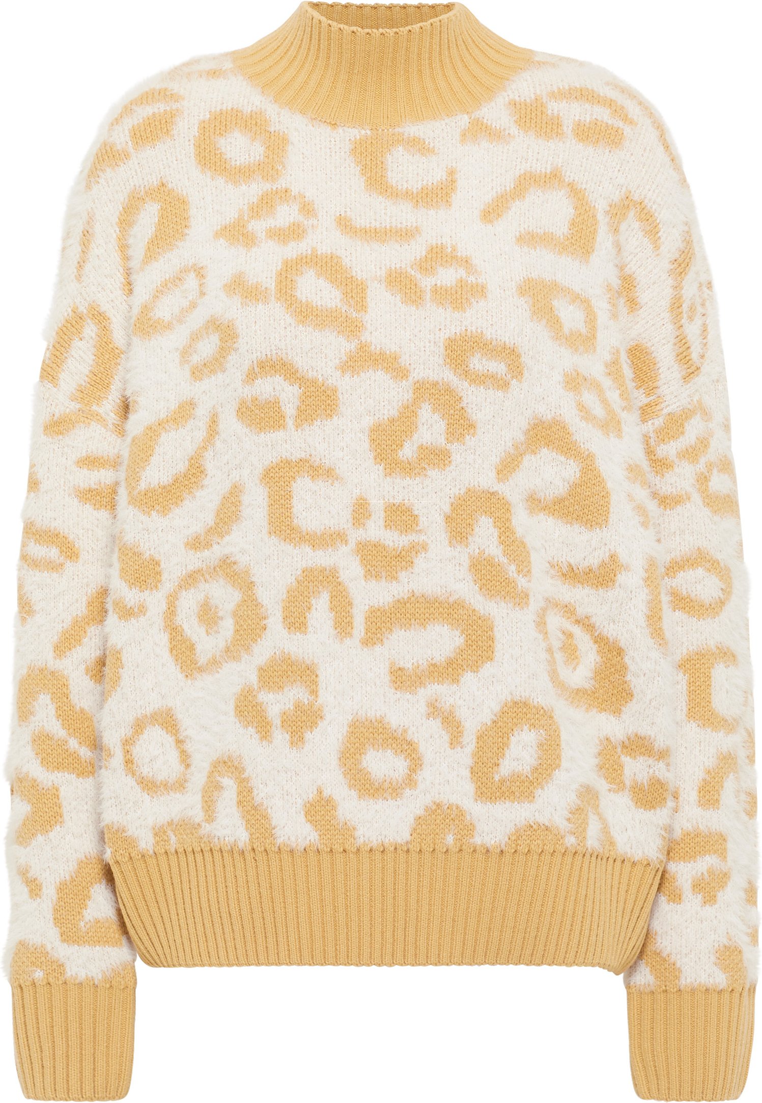 Faina Strickpullover Damen Wollweiss Hellkamel