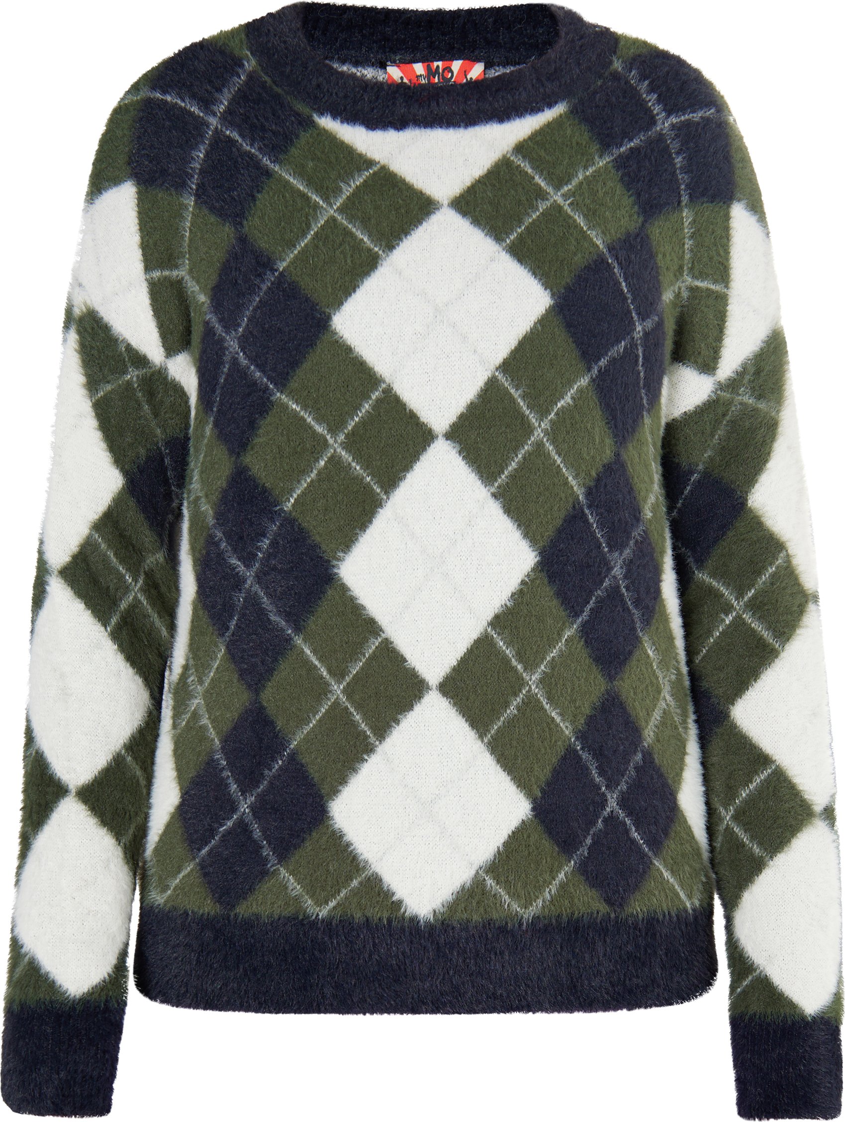 Thumbnail - Mymo Strickpullover Damen Schwarz Grün Mehrfarbig