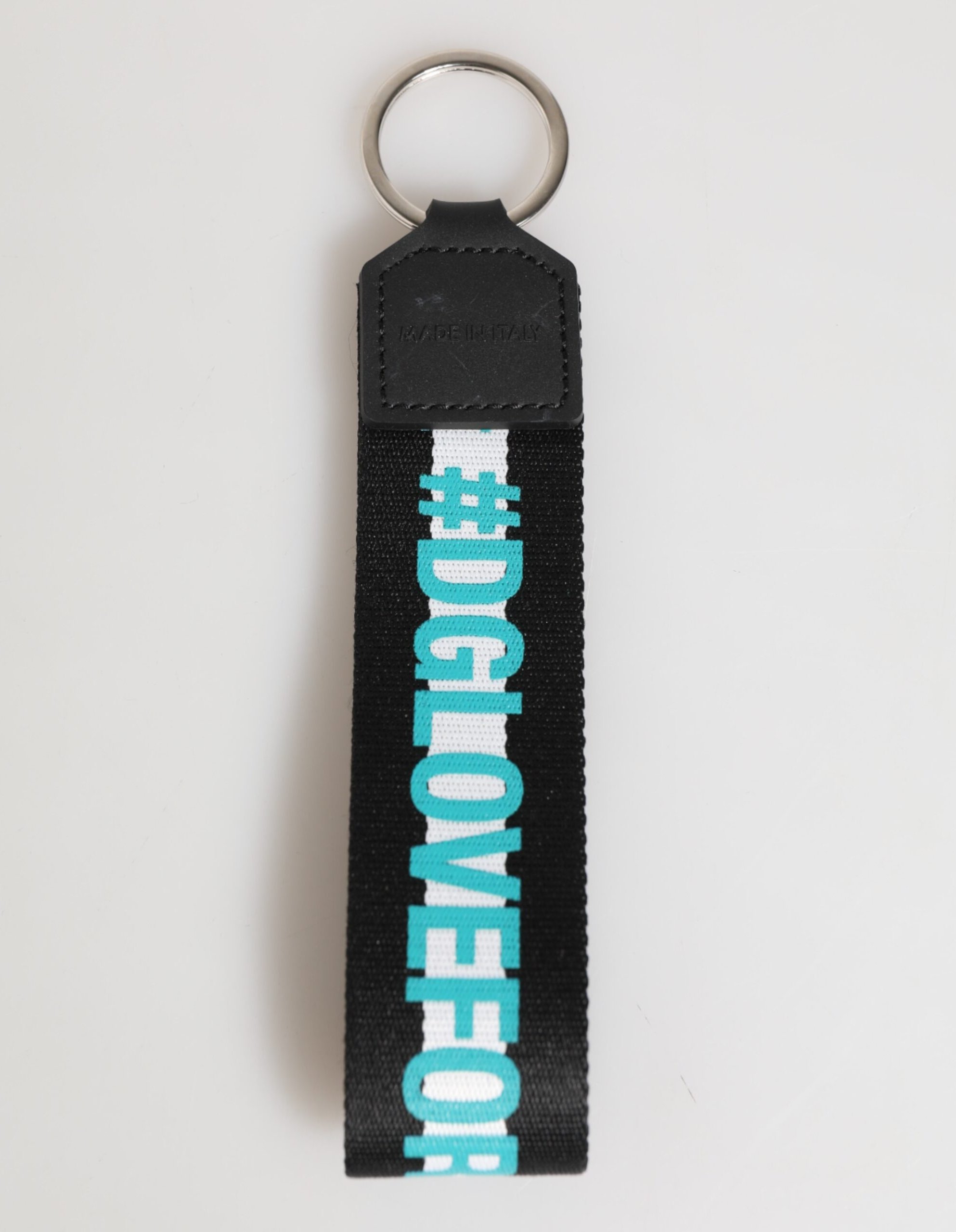 Mehrfarbiger Logo-Polyester-Messing-Halter Schlüsselanhänger Schlüsselring