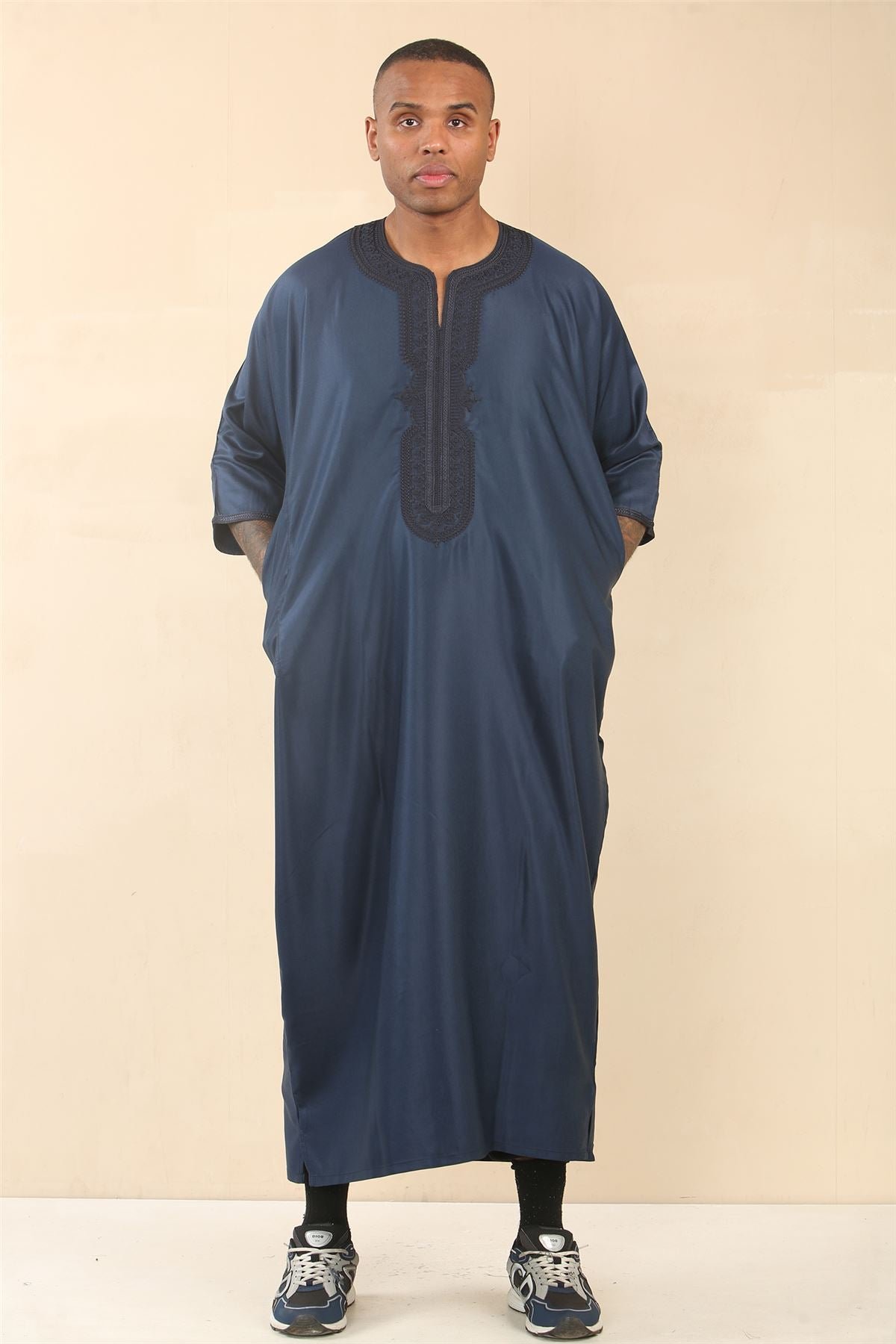 Blaue marokkanische Thobe Djellaba Jubba Robe für Herren Eid