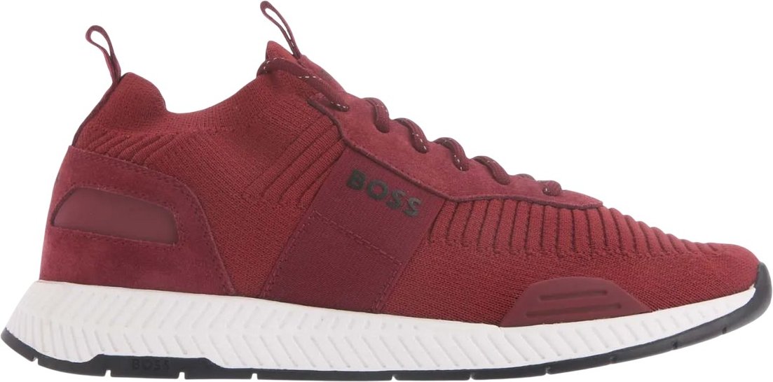 Boss - Herren Sneaker "Titanium", Wildleder-Panel (Rot)
