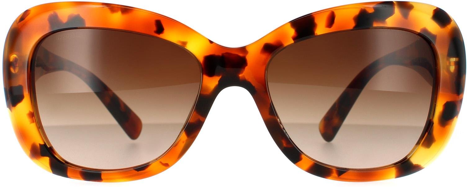 Thumbnail - Versace Rectangle Womens Light Havana Brown Gradient Sonnenbrille