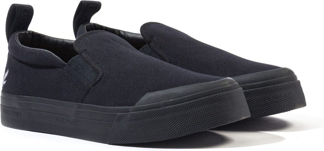 Lyle & Scott Duncan Schwarze Segeltuchschuhe