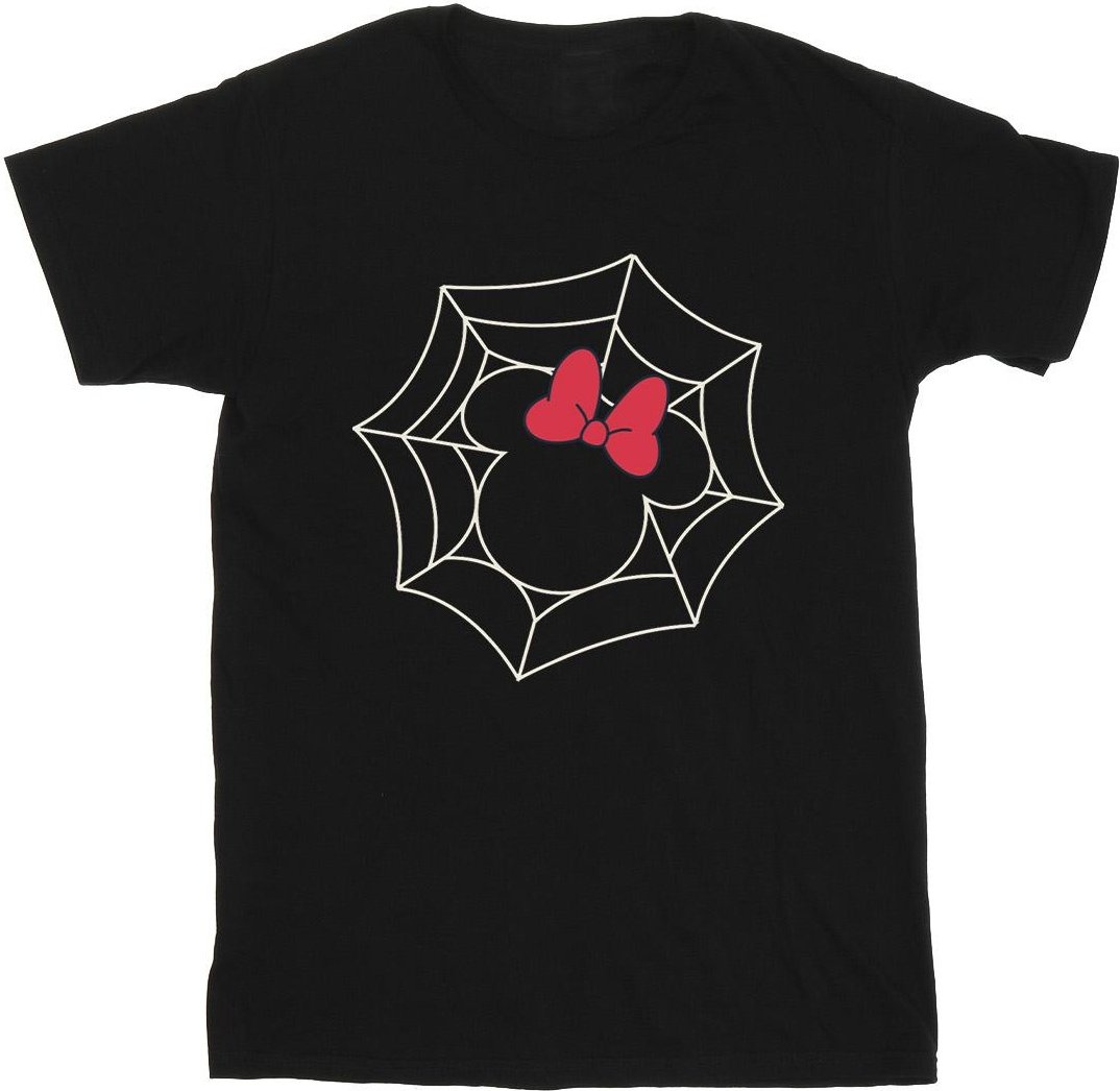 Disney - "Minnie Mouse Spider Web" T-Shirt für Mädchen (Schwarz)
