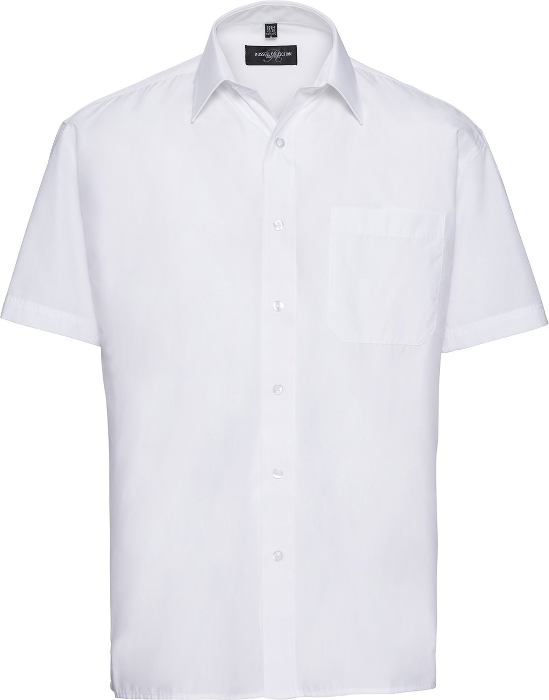 Russell Collection - Hemd Pflegeleicht für Herren kurzärmlig (Weiß)