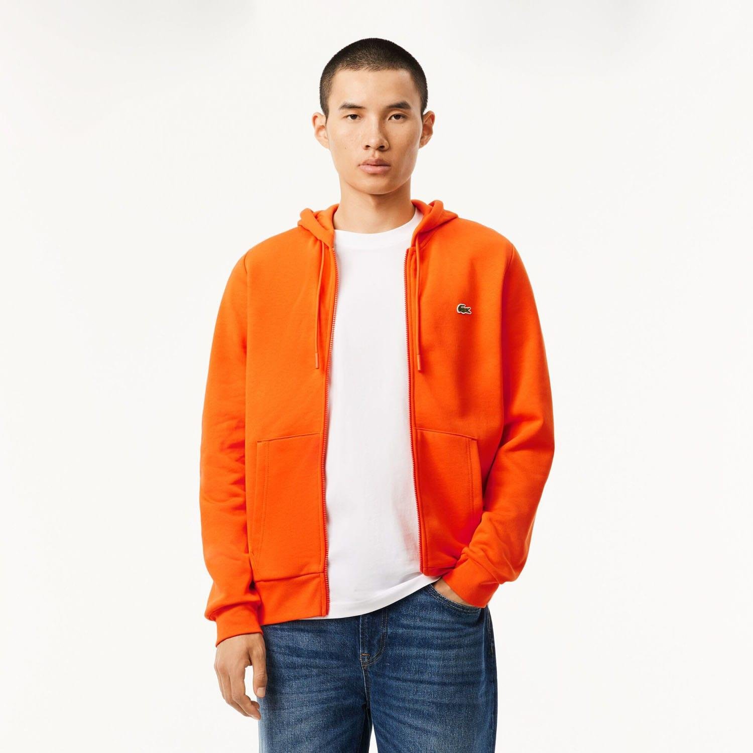 Lacoste - Hoodie mit durchgehendem Reißverschluss für Herren (Orange)