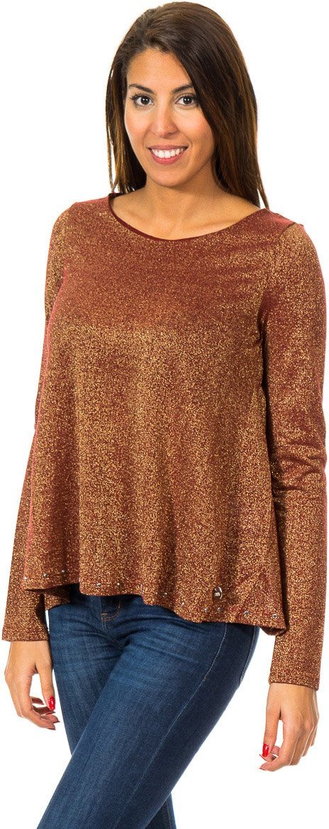 Damen Pullover mit langen Ärmeln und Rundhalsausschnitt 10DML0483