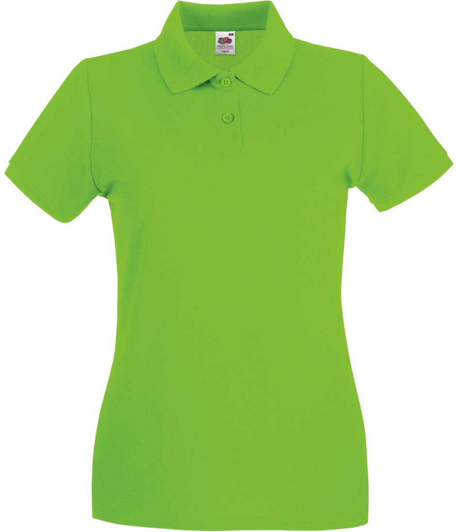 Fruit Of The Loom Damen Lady-Fit Premium Kurzarm-Poloshirt (Limette)