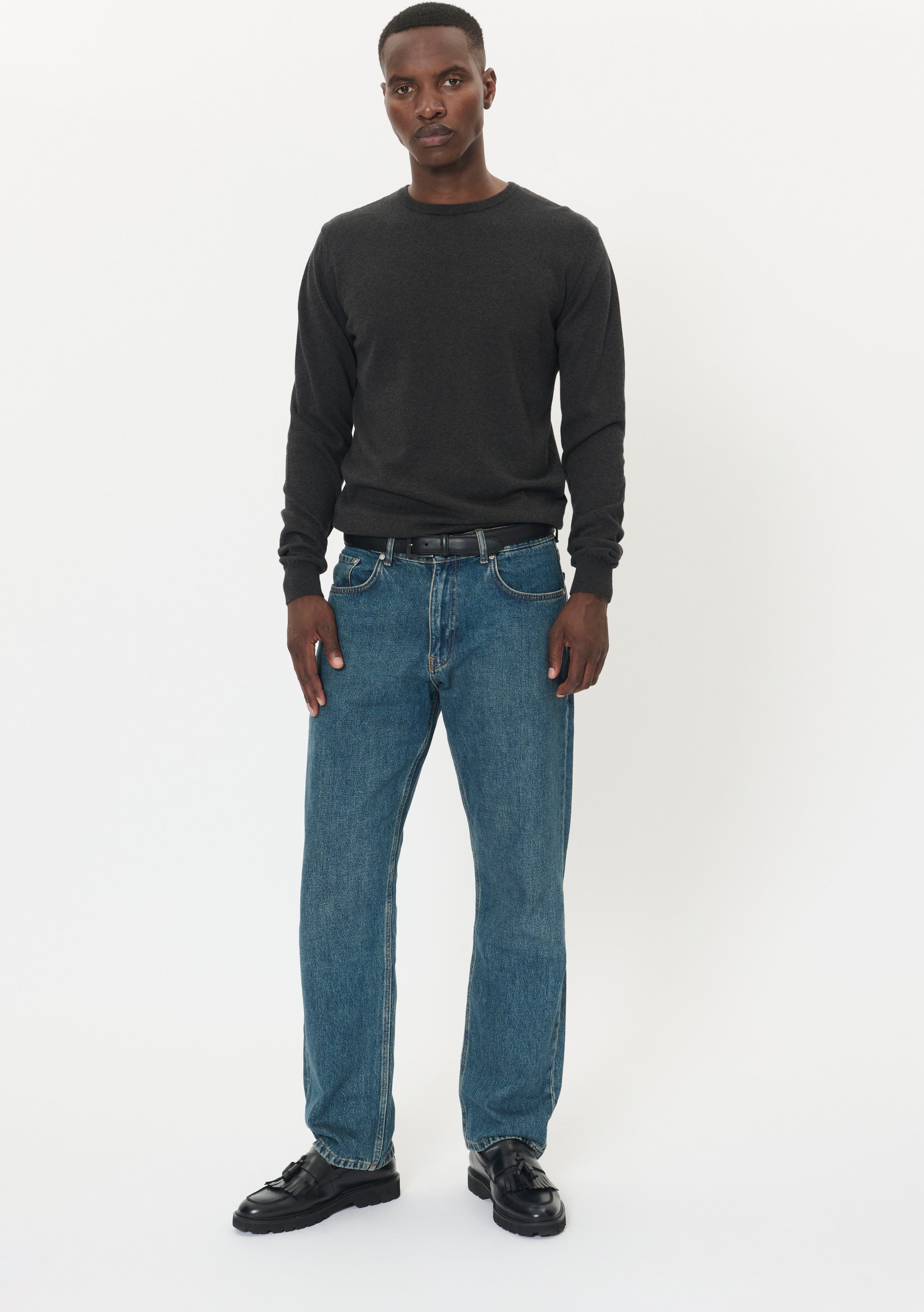 Strickpullover MAJones Strickpullover Gerade Passform dark grey