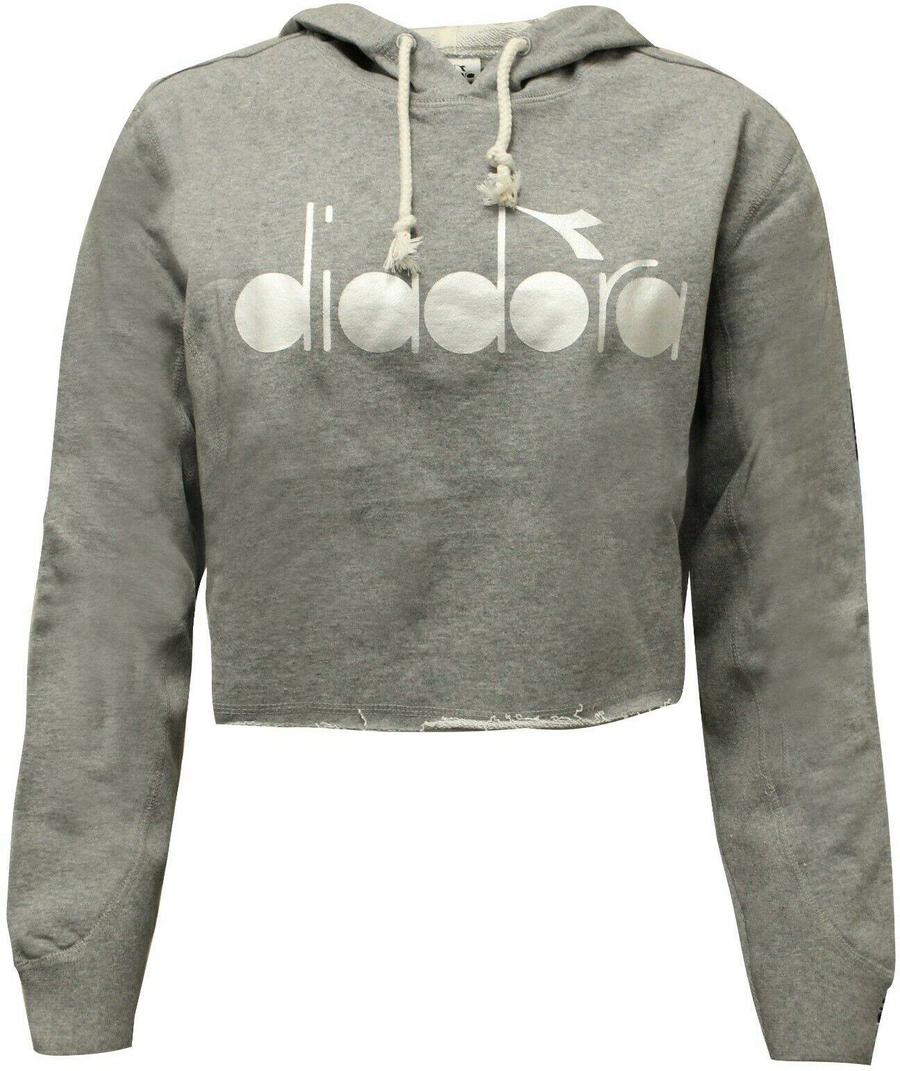 Diadora Cropped Womens Grey Hoodie