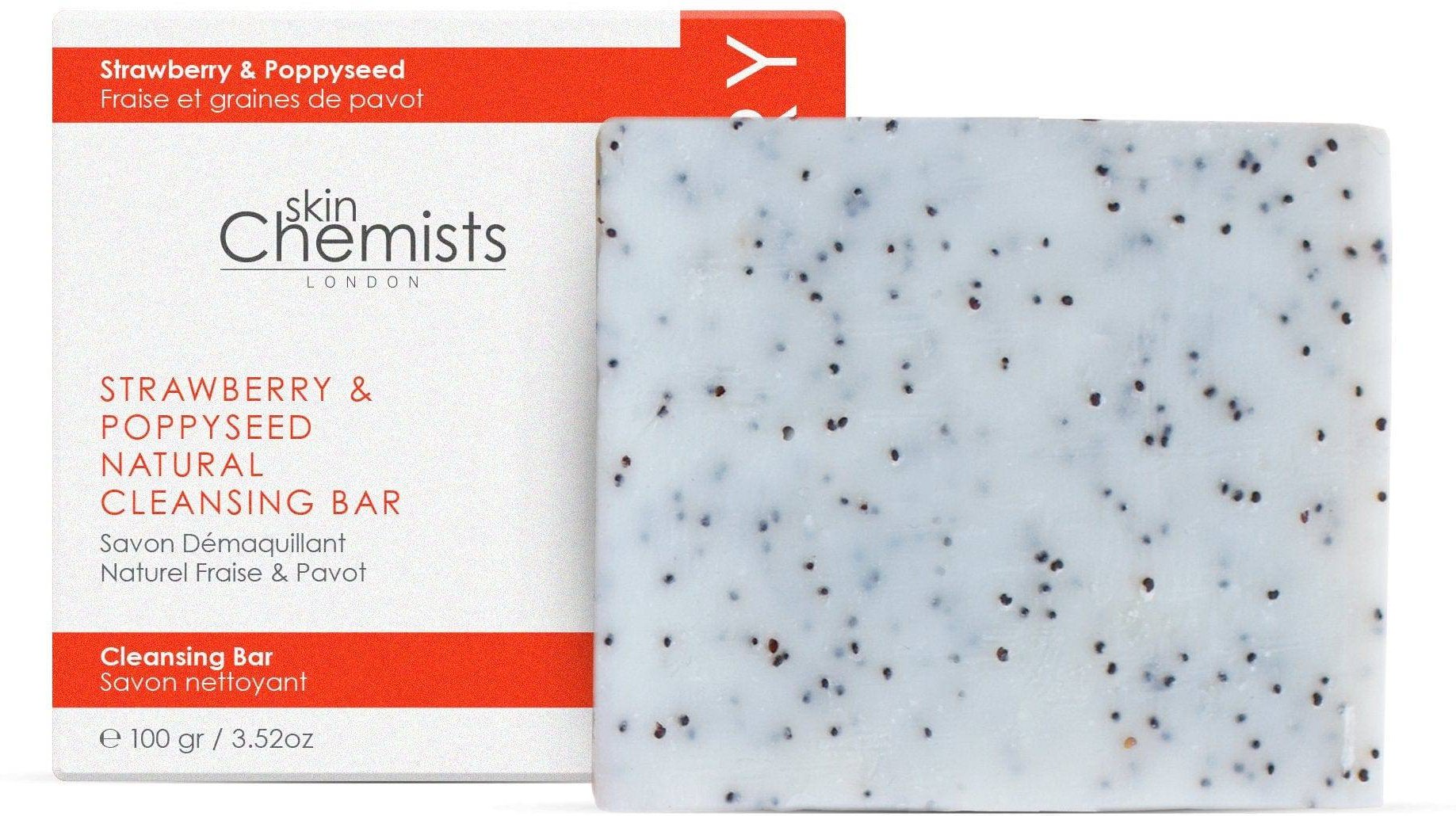 skinChemists Erdbeere & Mohnsamen Reinigungssbar 100g