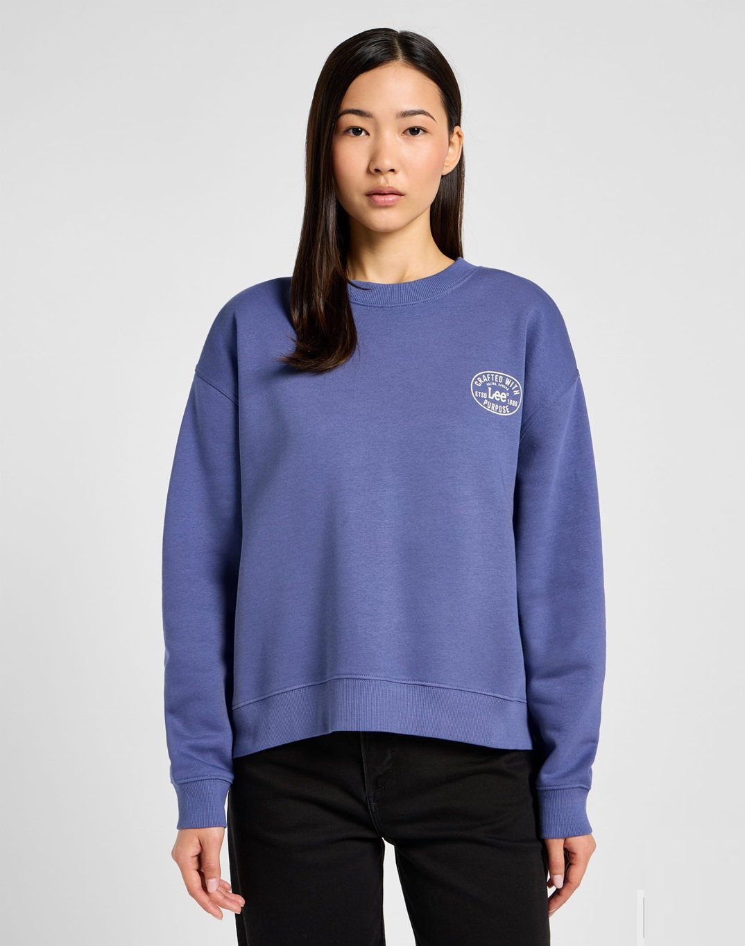 Lee - Rundhalspullover Surfblau