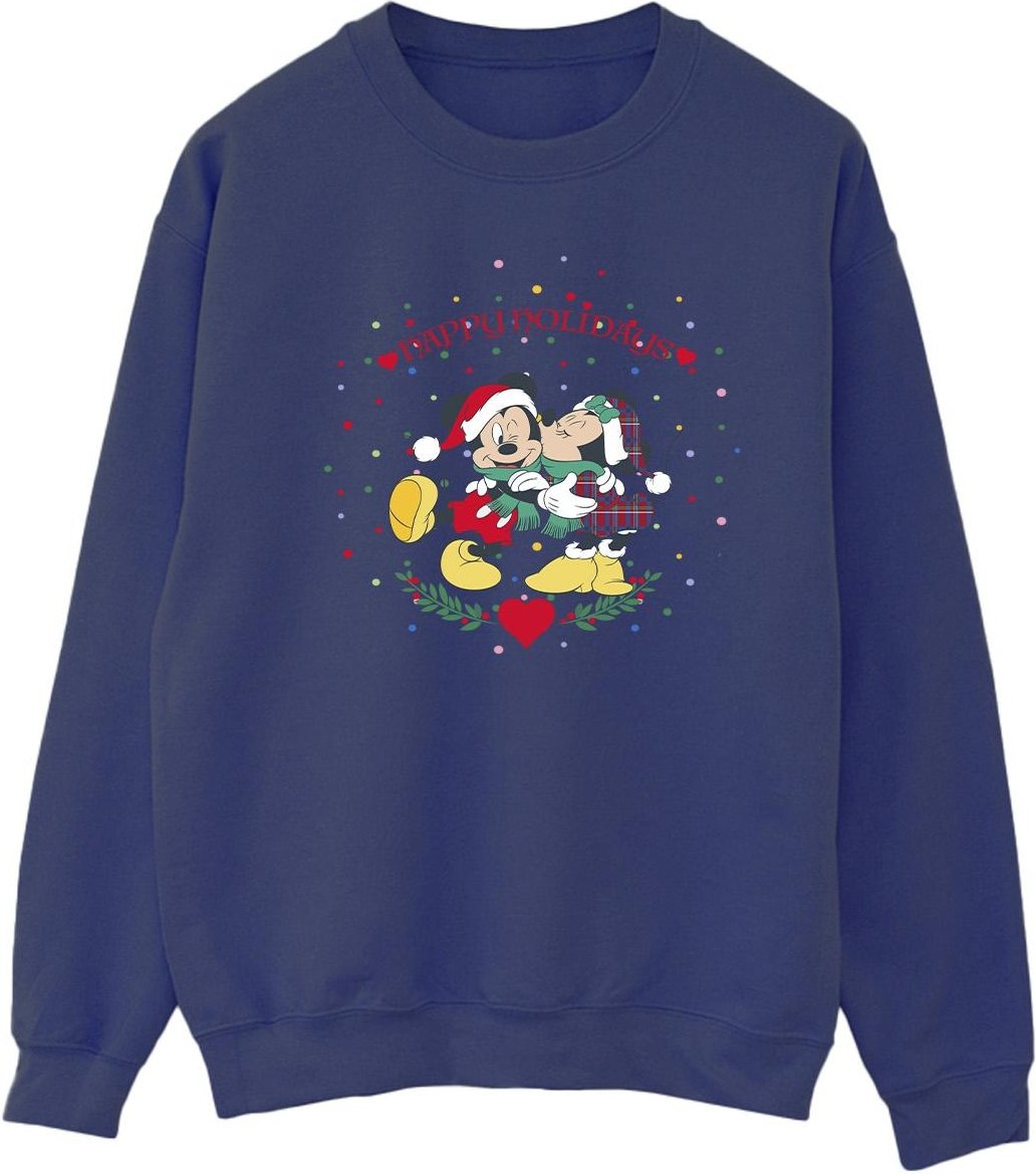 Disney - "Mickey Mouse Mickey Minnie Christmas" Sweatshirt für Herren (Marineblau)