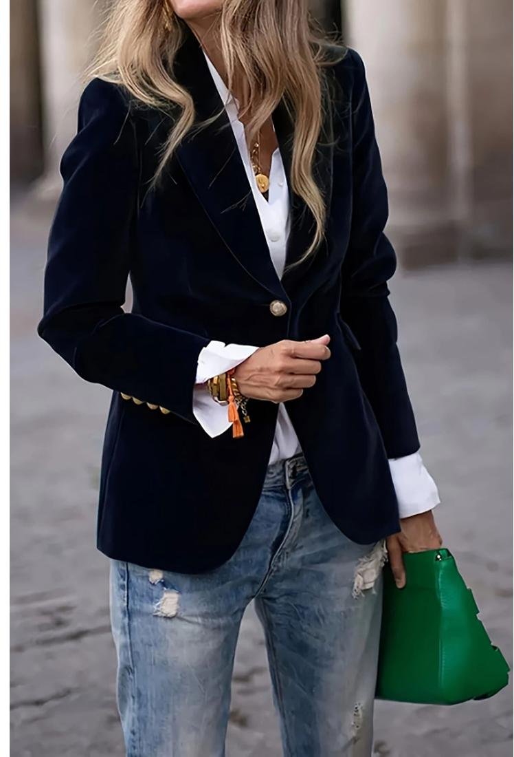 Thumbnail - Damen Blazer mit einzelner Knopfreihe, reverskragen, langarm