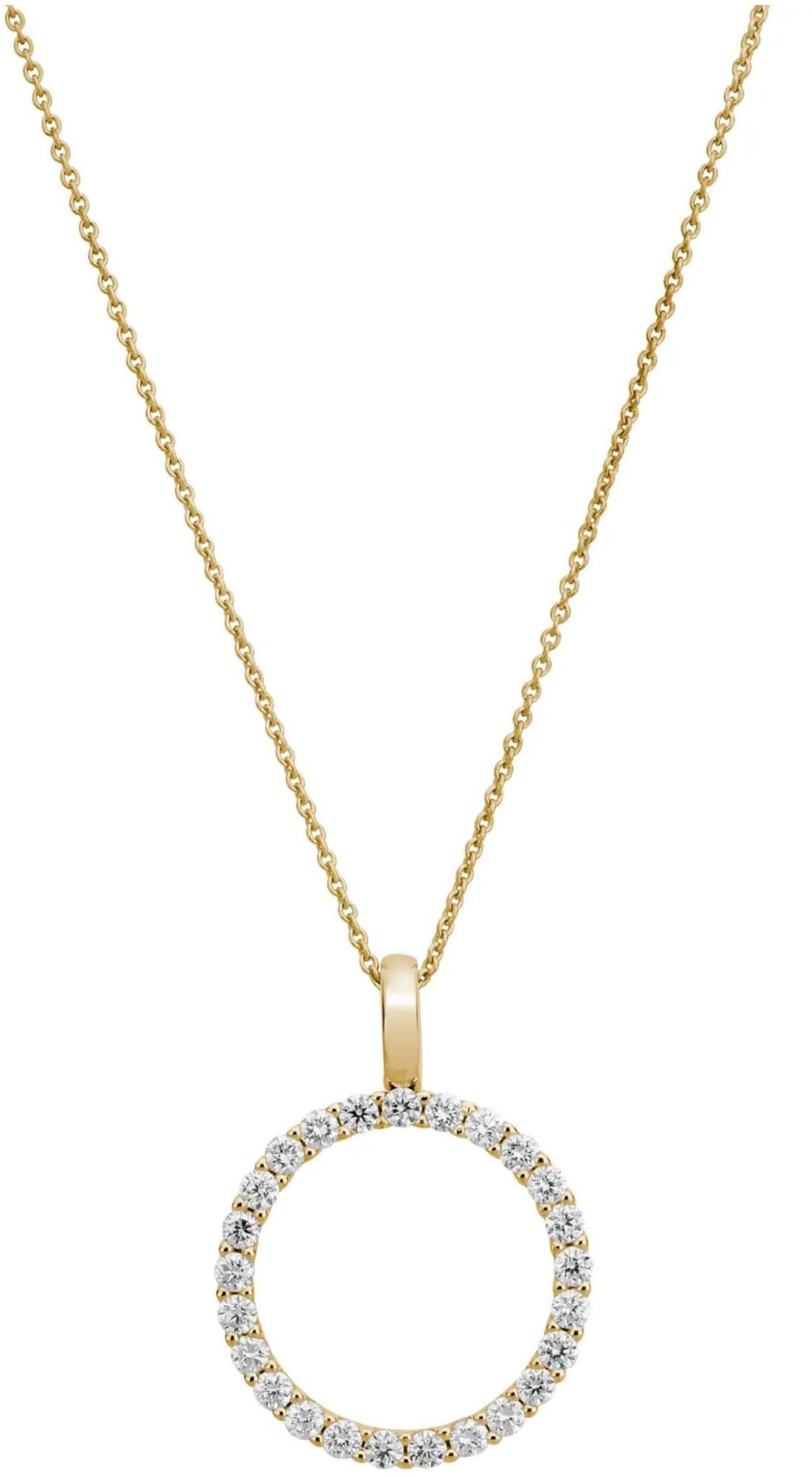 Lyomi Anhänger 585/- Gelbgold Kreis 25 synth. Diam. 0,94ct.