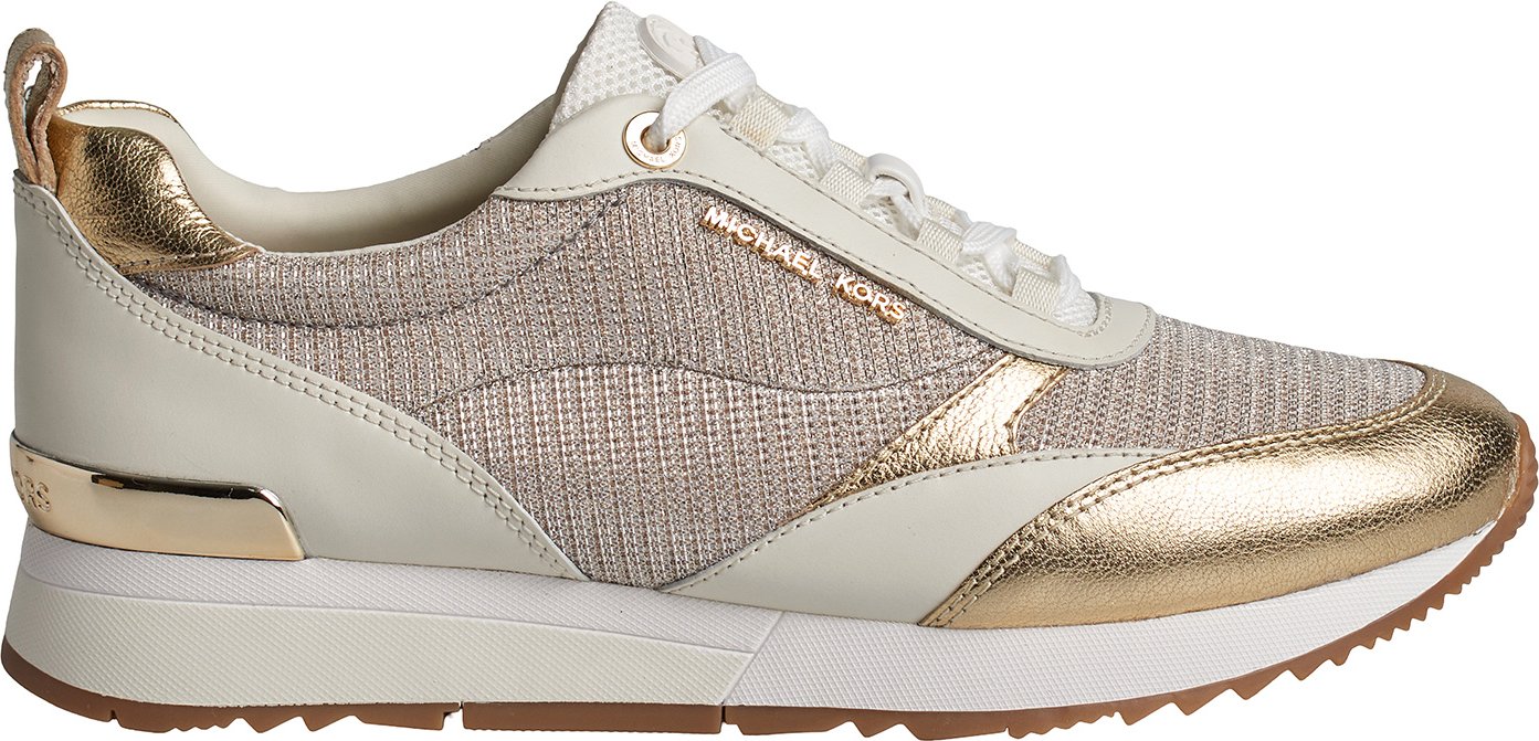 Thumbnail - Allie Stride Damen-Sneakers aus glänzendem Leder und Mesh mit Kettendetail 43S2ALFS3D
