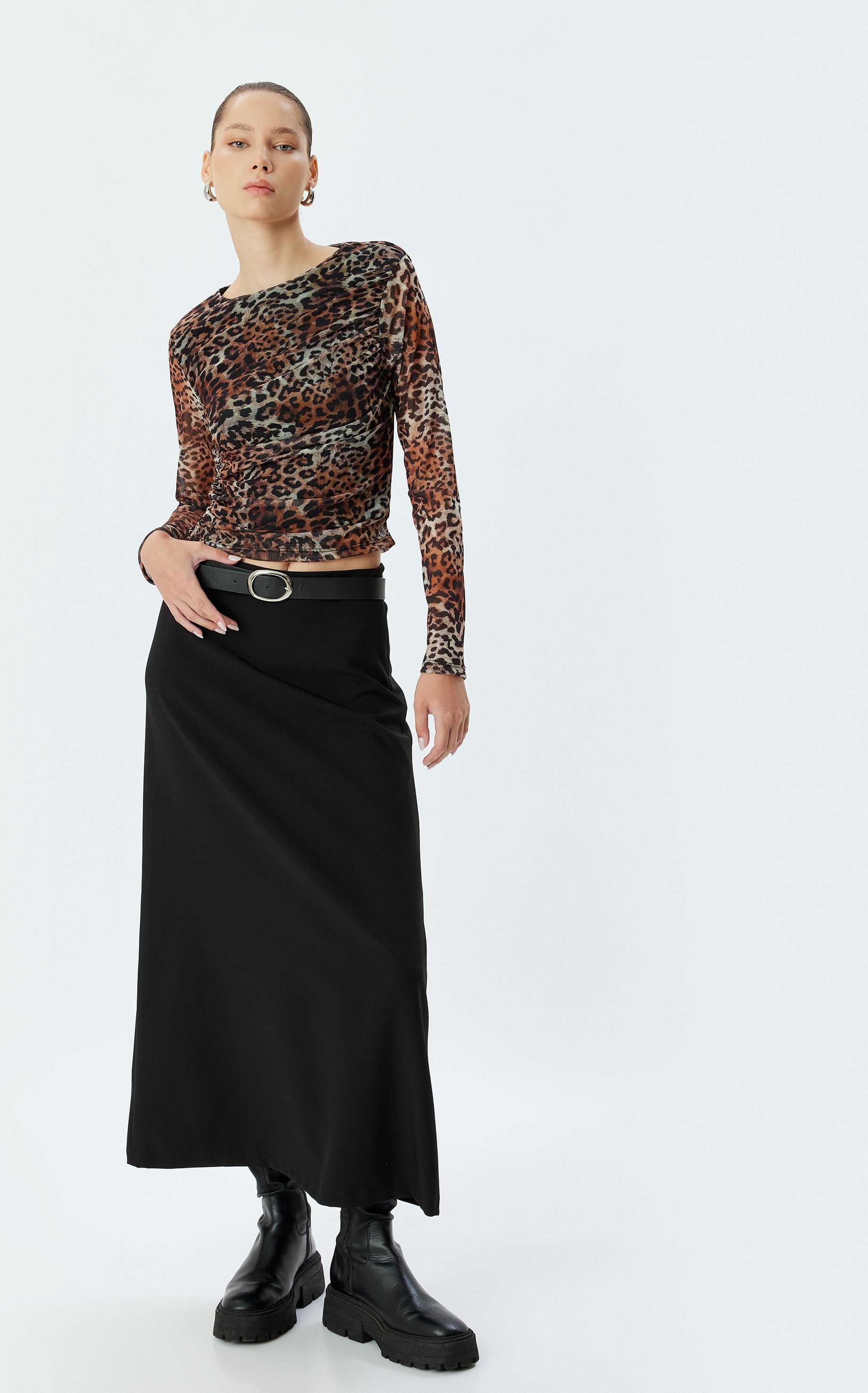 Koton T-shirt Rundhalsausschnitt Ärmellos T-shirt