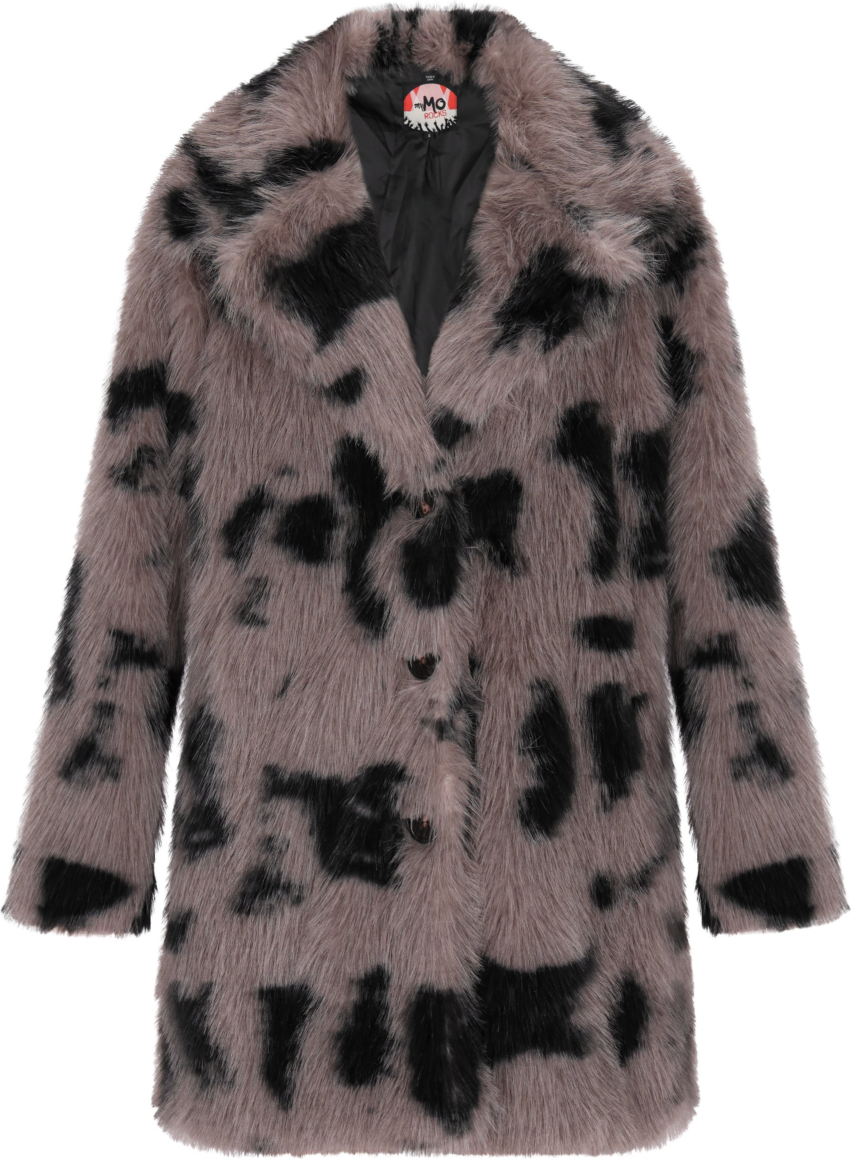 Mymo Mantel Damen grau/schwarz