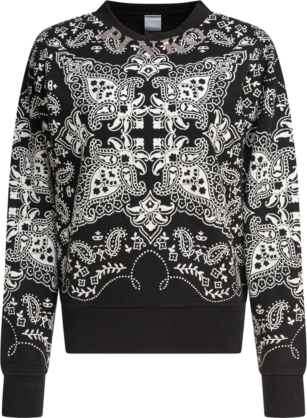 Schwarzes Baumwoll-Sweatshirt