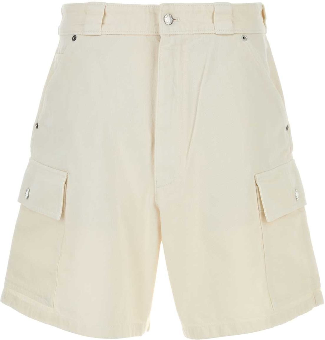 Weiße Denim-Bermuda-Shorts
