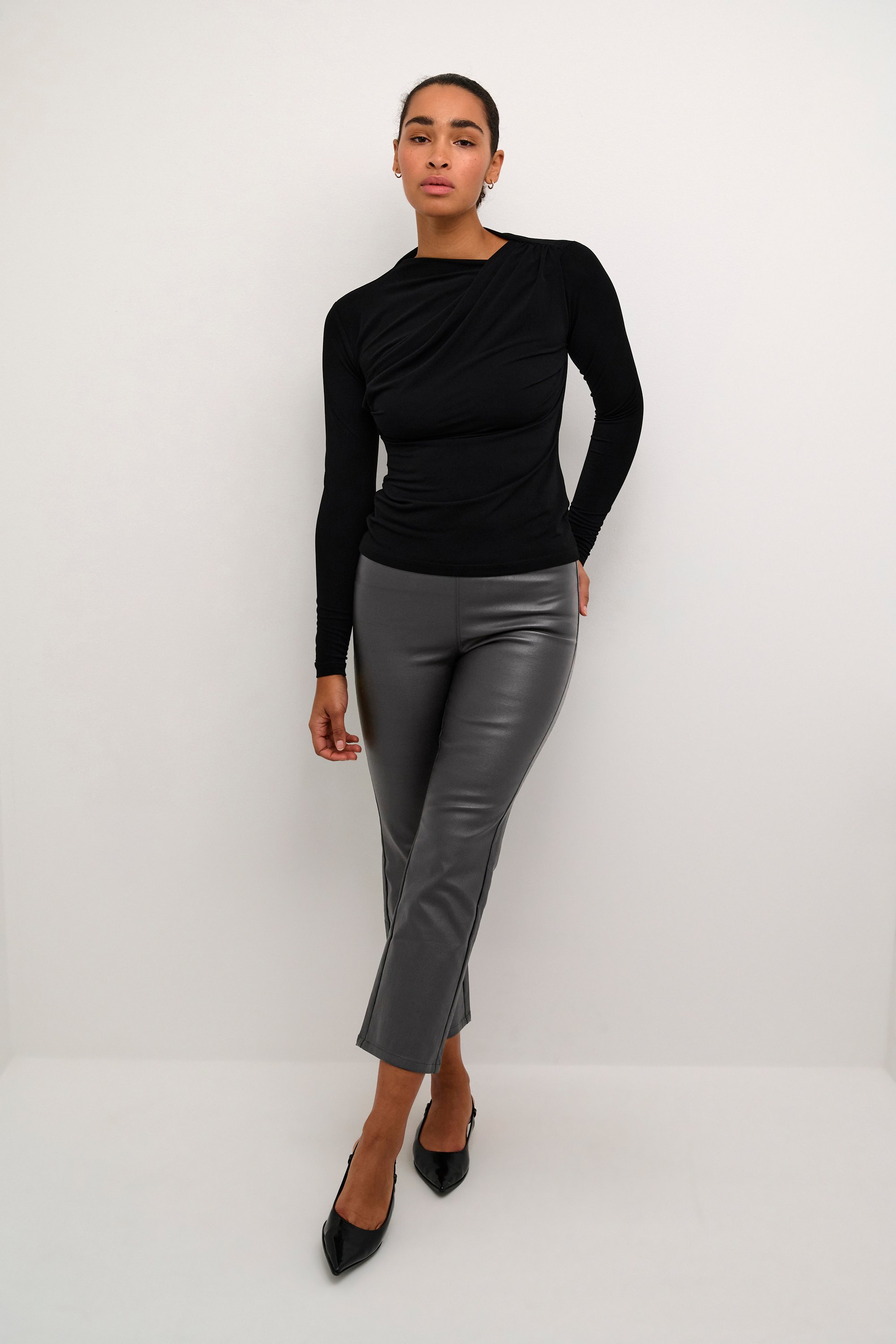 Pants Suiting Slim fit Black Oyster