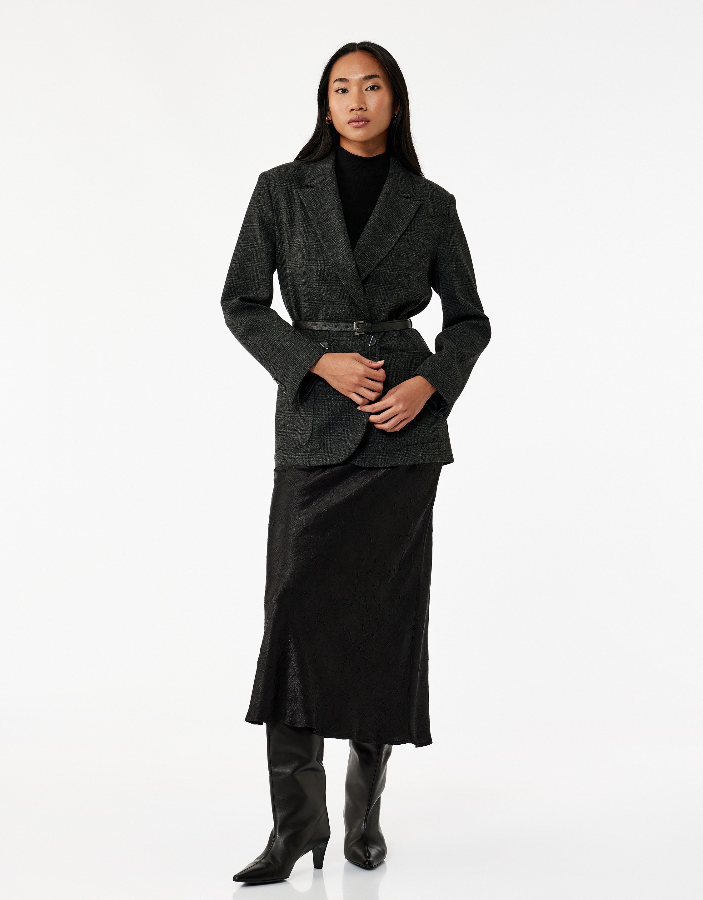 Koton RÖCKE Midi-Slim-Fit-Flair-Satinrock