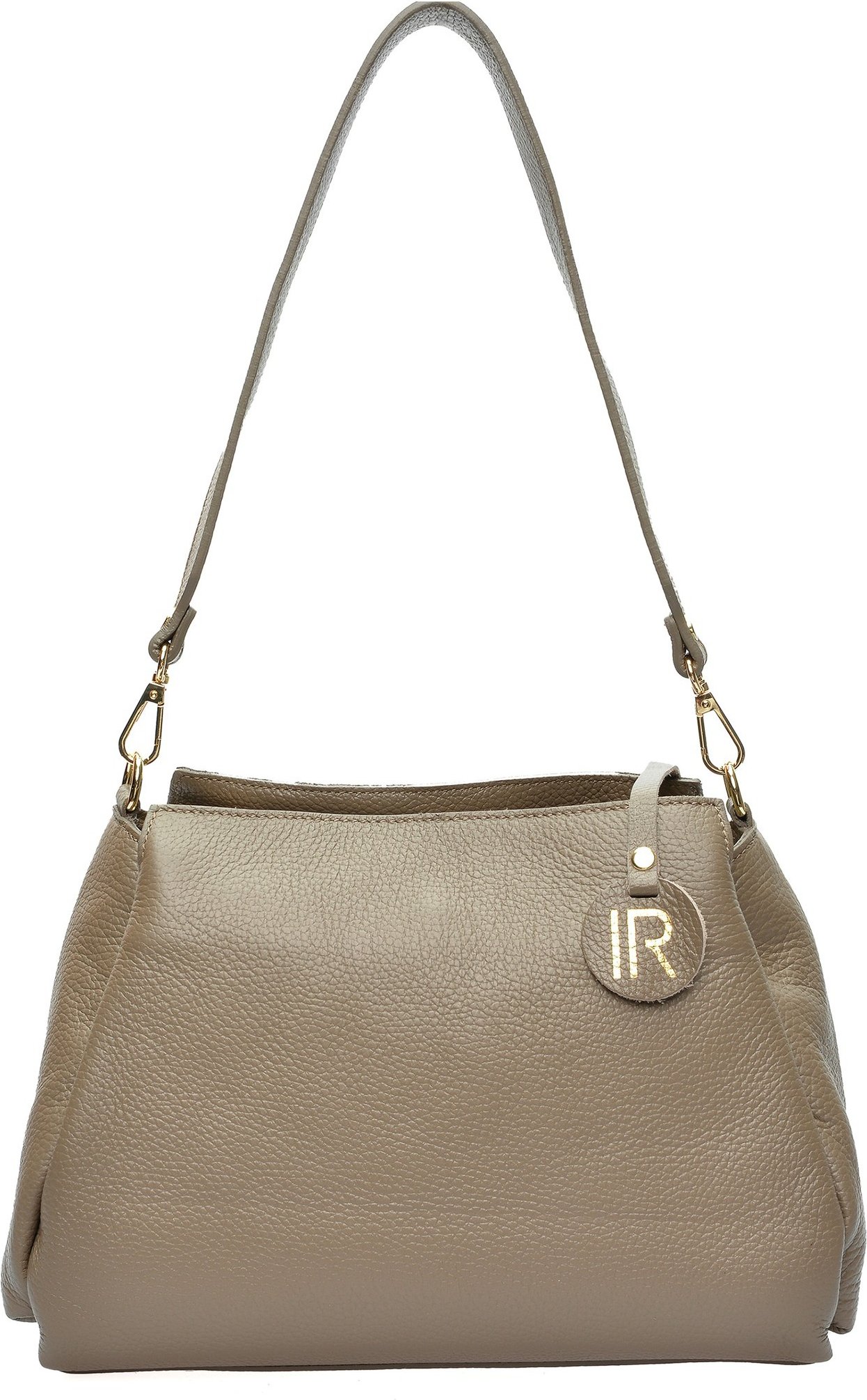 Isabella Rhea Beuteltasche aus beigem Leder