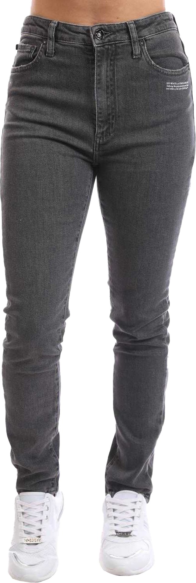 Off White - "Corporate" Jeans für Damen (Grau)