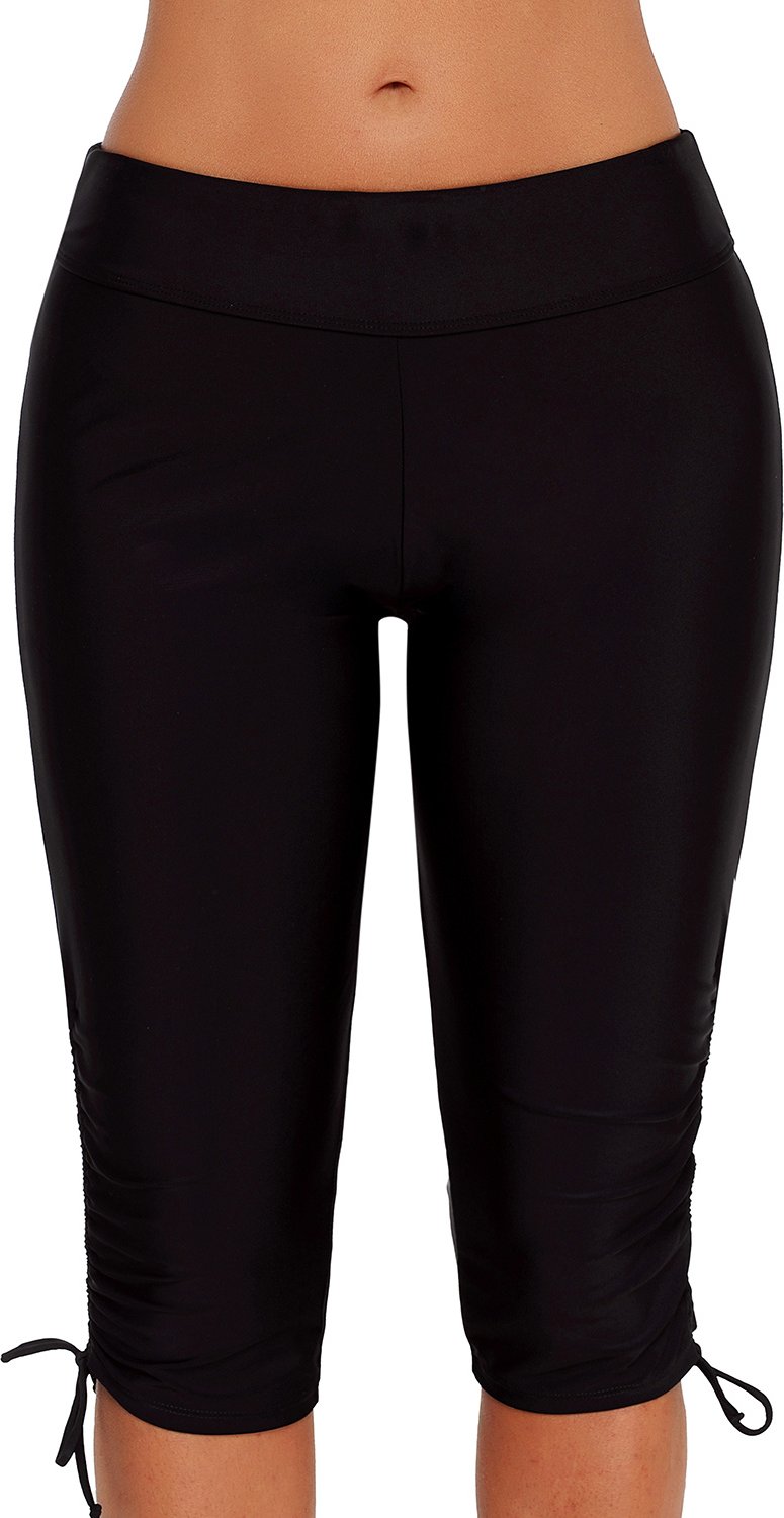 Capri-Leggings mit Raffung und Kordelzug