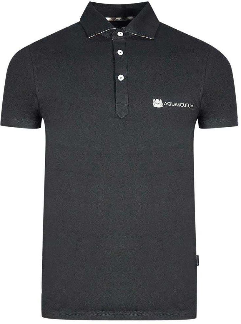 Aquascutum - "Aldis" Poloshirt für Herren/Damen Unisex (Schwarz)