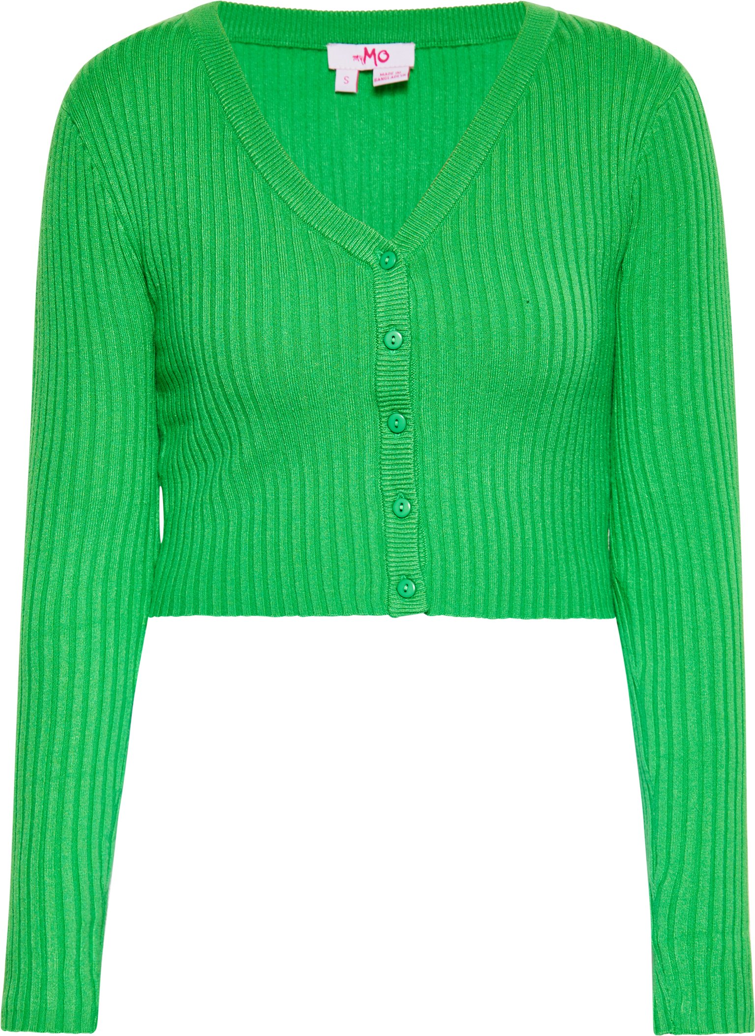 Mymo kurze Strickjacke Damen grün