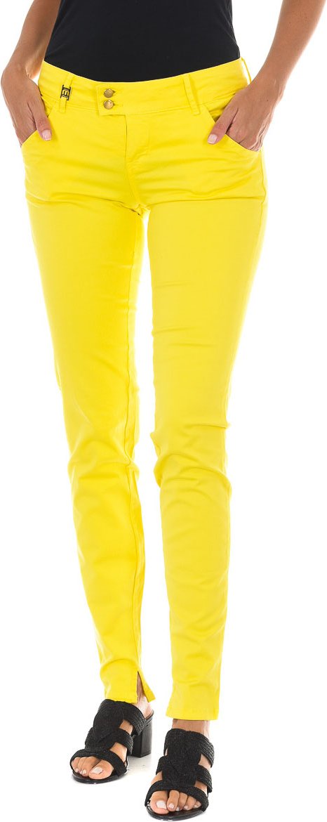 MET Damen Hose H-K-Chino Slim Fit Knöchellang Gelb
