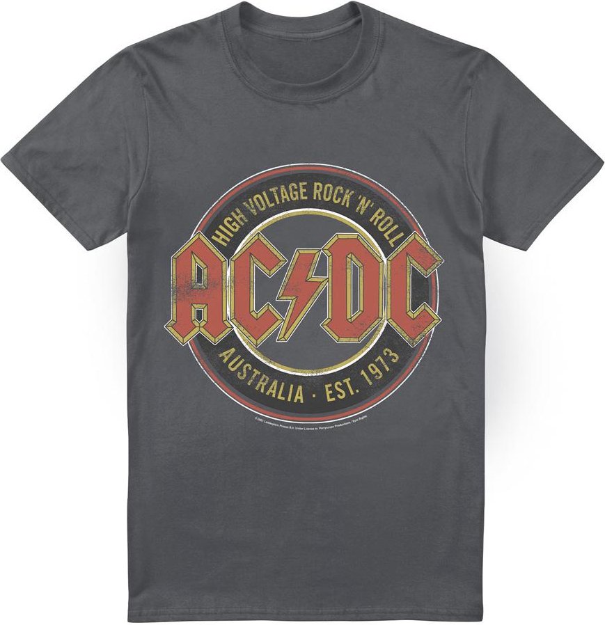 AC/DC - "Est. '73" T-Shirt für Herren (Holzkohle)