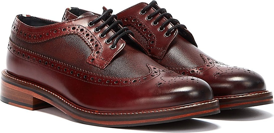 Ben Sherman Archie Brogue Herren Burgundy Schuhe