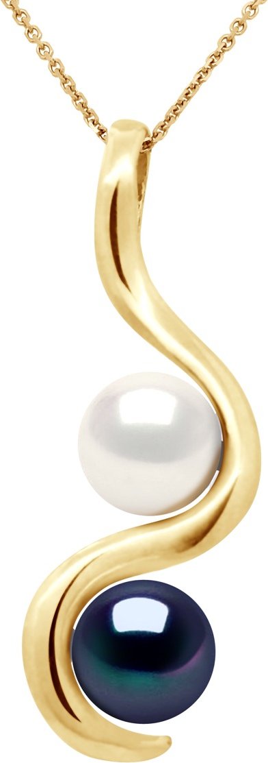 Anhänger You & Me – 2 echte Süßwasser-Zuchtperlen rund 7–8 mm